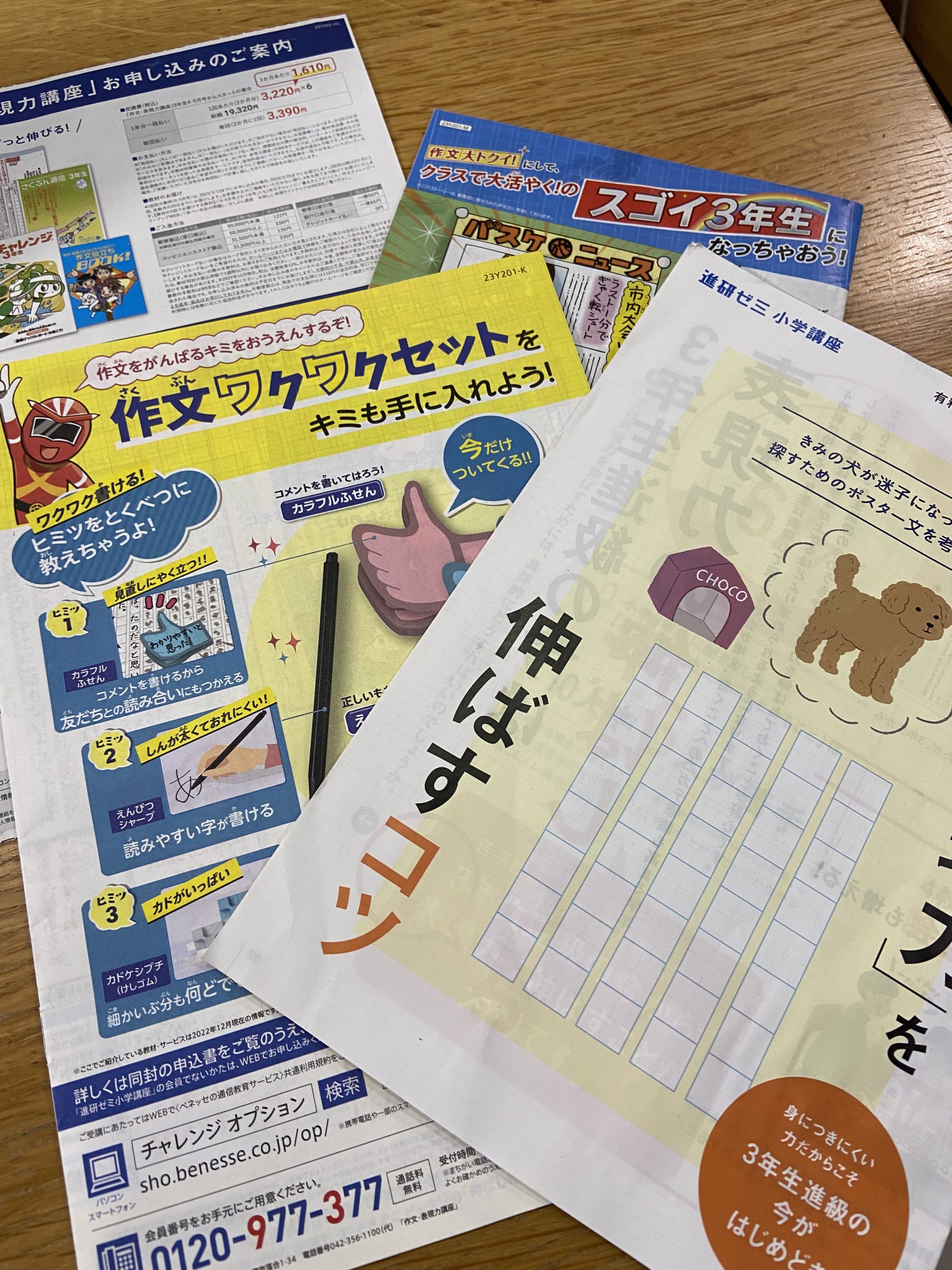 進研ゼミ)小学講座 3年生からの作文のオプション講座 – 作文力は人生を